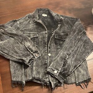 POL corduroy black washed jacket size small